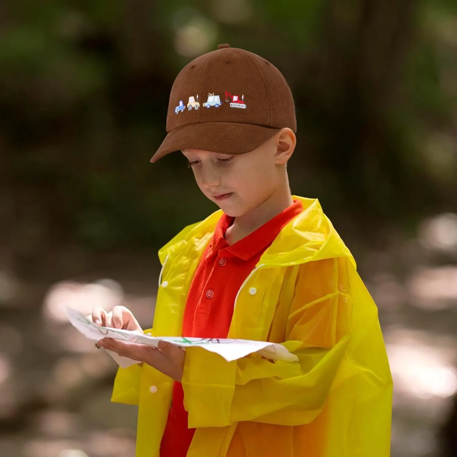 Kids Cute Car Embroidered Baseball Caps Toddler Trucker Hats Sun Protection Cap for Boys Girls 3-8 Years