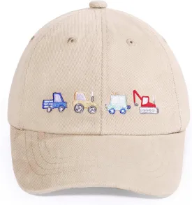 Kids Cute Car Embroidered Baseball Caps Toddler Trucker Hats Sun Protection Cap for Boys Girls 3-8 Years