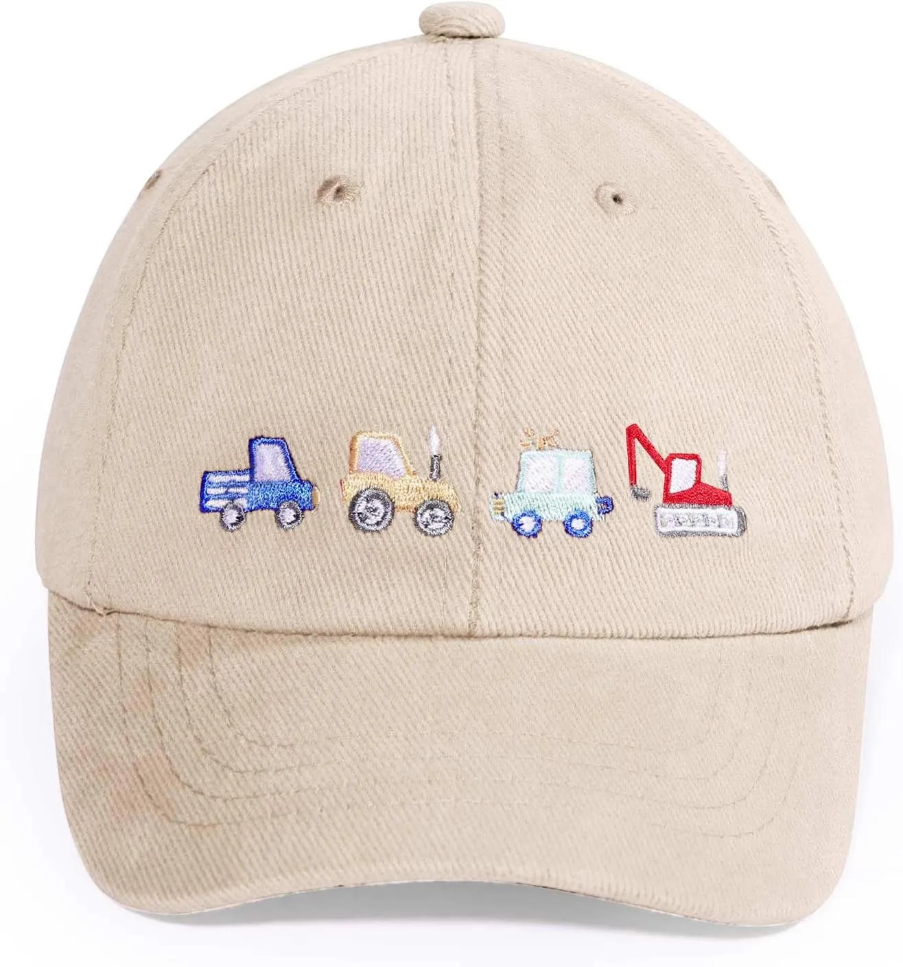 Kids Cute Car Embroidered Baseball Caps Toddler Trucker Hats Sun Protection Cap for Boys Girls 3-8 Years
