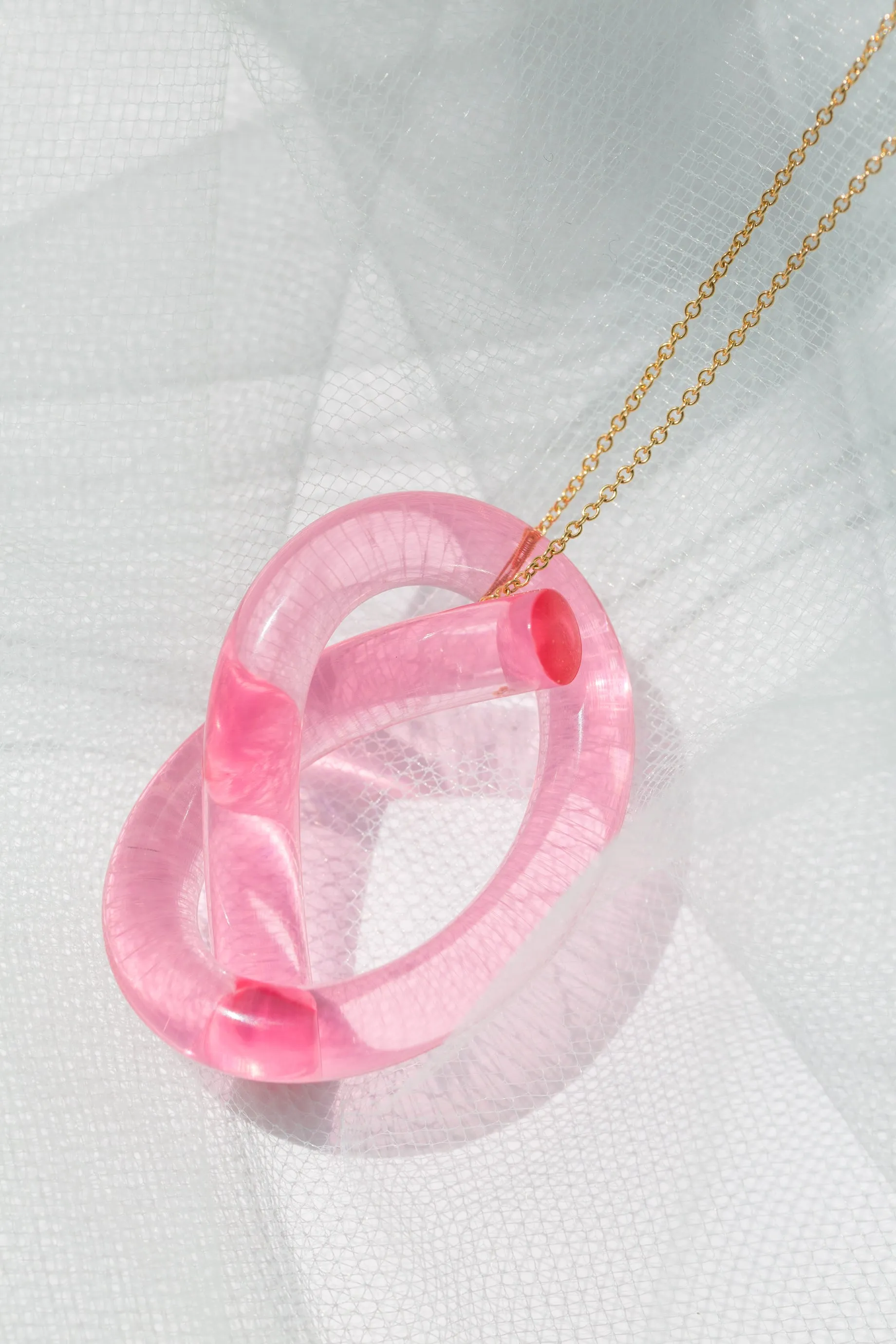 Knot Necklace in Pink