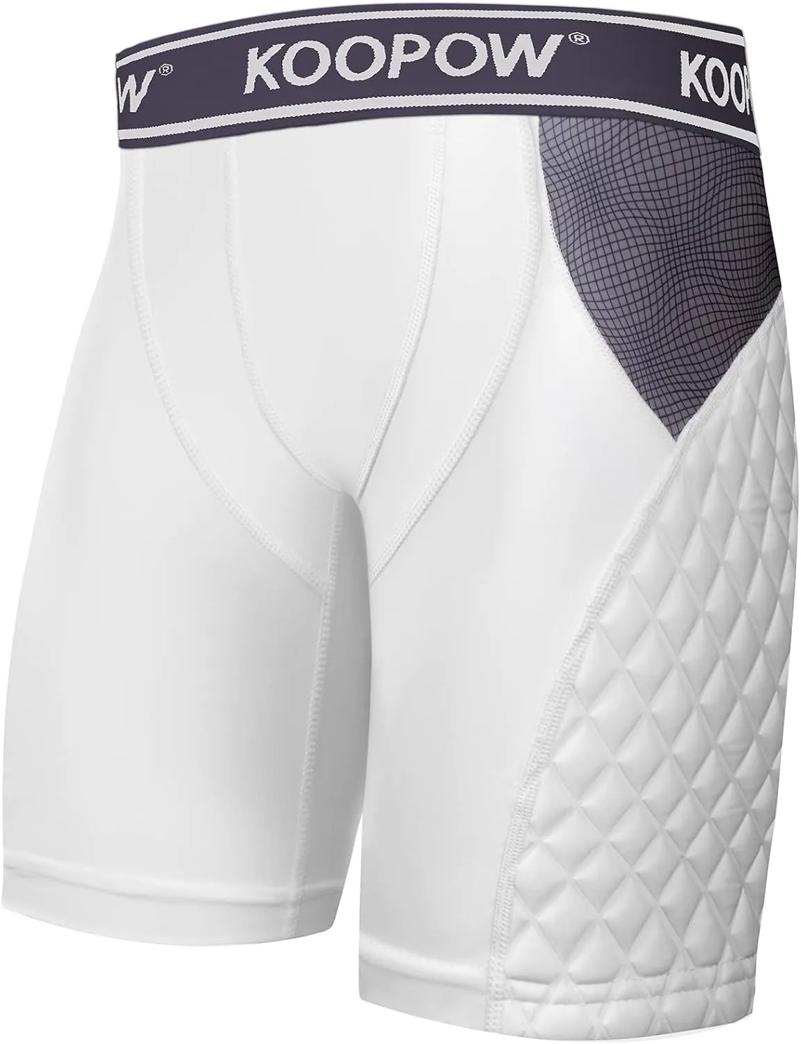 KOOPOW Boys' Sliding Shorts Youth Padded Slider Shorts Sliding Pads with Cup Pocket for Baseball, Football, Lacrosse, Hockey