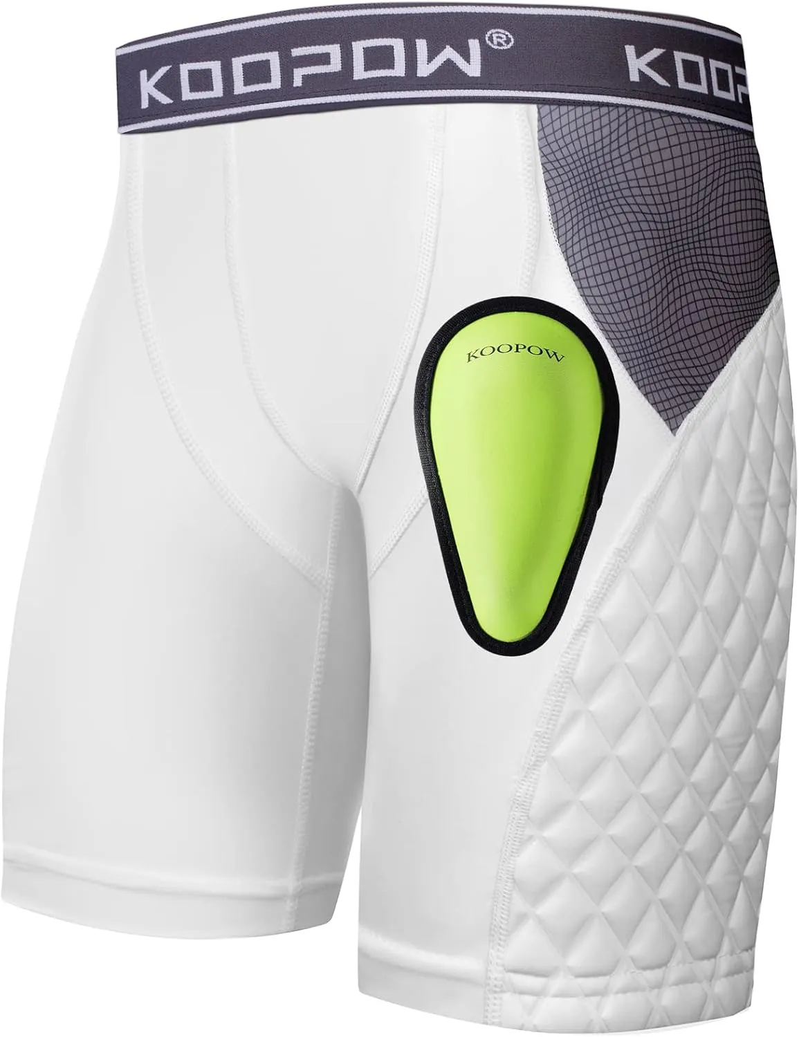 KOOPOW Boys' Sliding Shorts Youth Padded Slider Shorts Sliding Pads with Cup Pocket for Baseball, Football, Lacrosse, Hockey