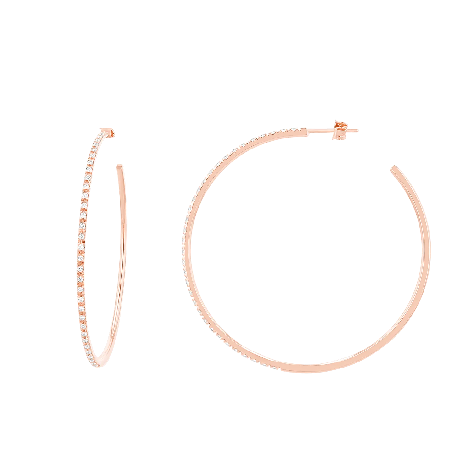 Large Diamond Hoop Earrings