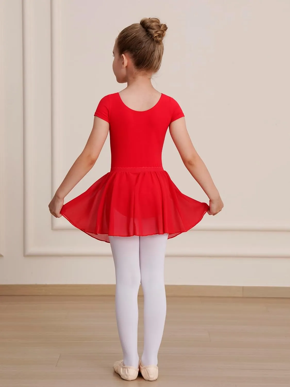 Leotards for Girls Ballet Dress Toddler Dance Leotard with Skirt Kids Gymnastics Outfits Ballet Dance Tutu Dress