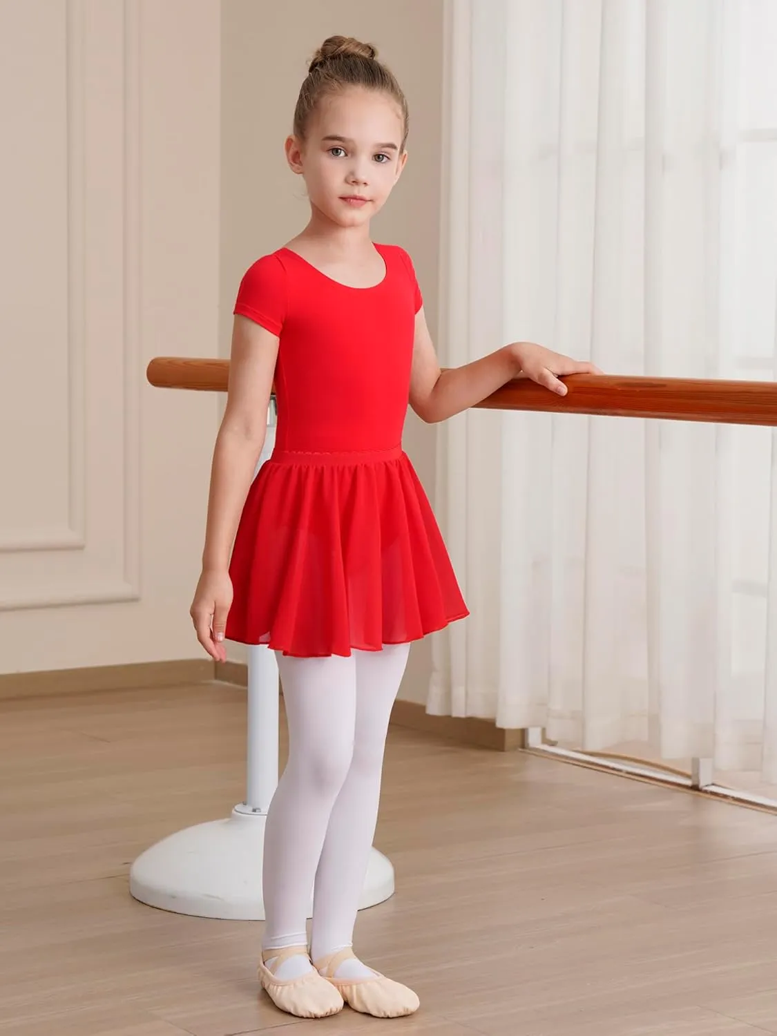 Leotards for Girls Ballet Dress Toddler Dance Leotard with Skirt Kids Gymnastics Outfits Ballet Dance Tutu Dress