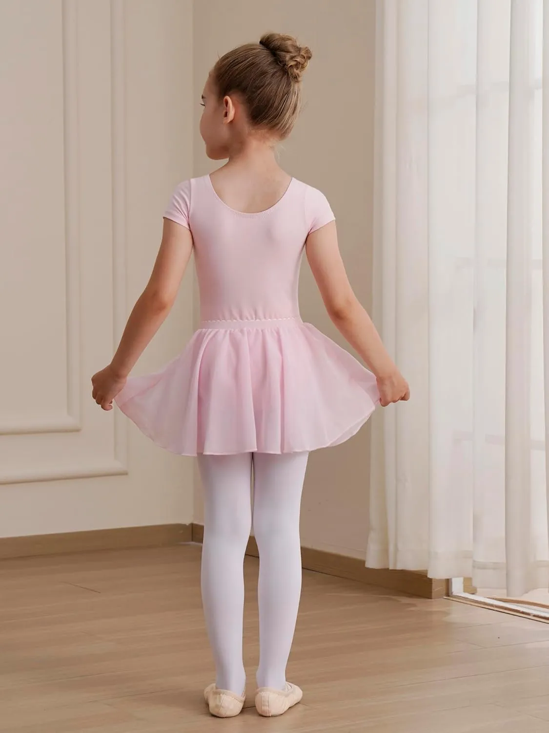 Leotards for Girls Ballet Dress Toddler Dance Leotard with Skirt Kids Gymnastics Outfits Ballet Dance Tutu Dress