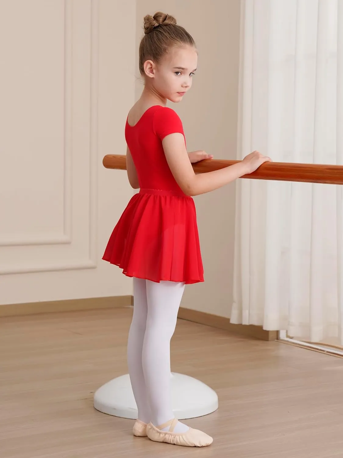 Leotards for Girls Ballet Dress Toddler Dance Leotard with Skirt Kids Gymnastics Outfits Ballet Dance Tutu Dress
