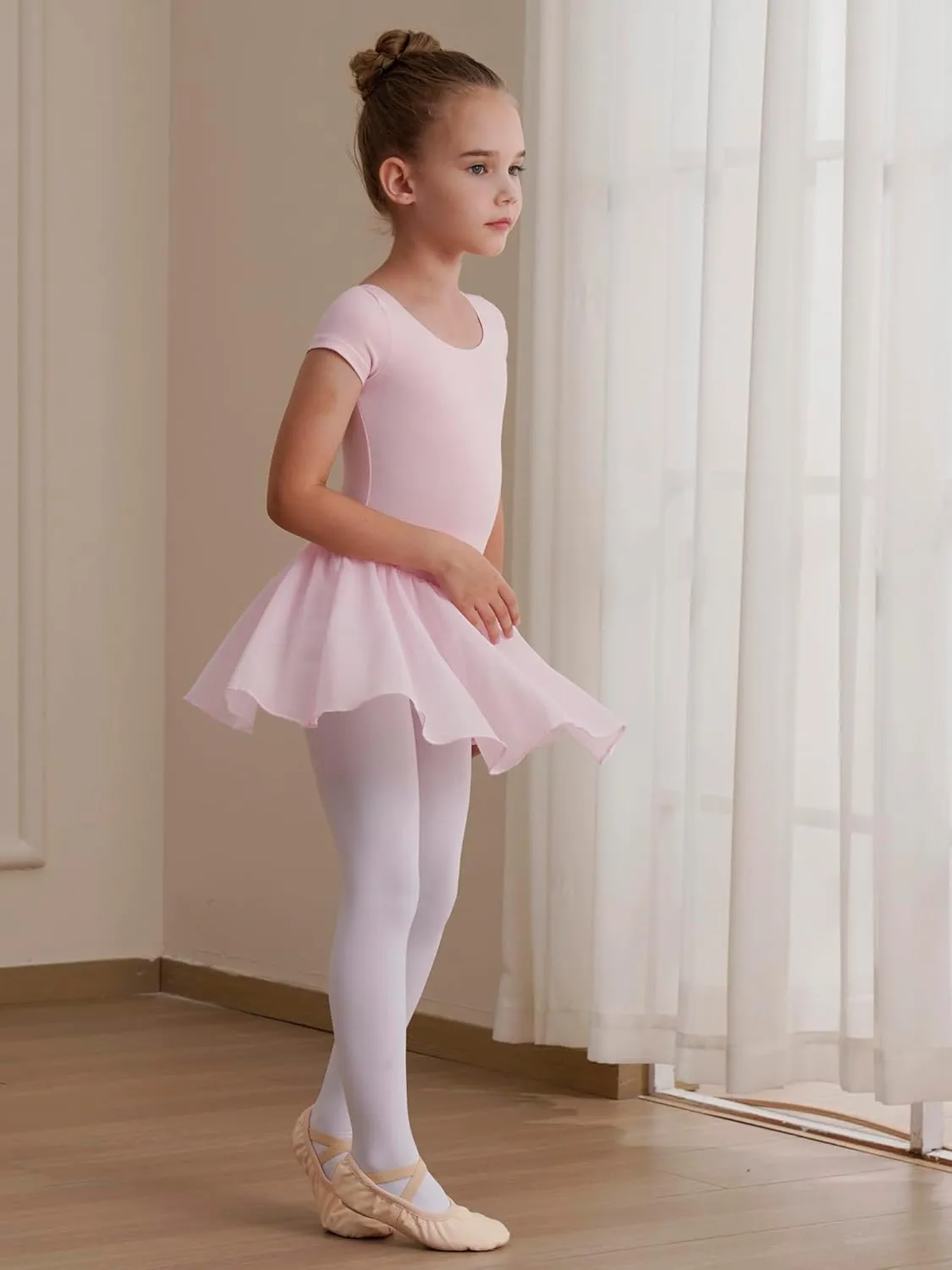 Leotards for Girls Ballet Dress Toddler Dance Leotard with Skirt Kids Gymnastics Outfits Ballet Dance Tutu Dress