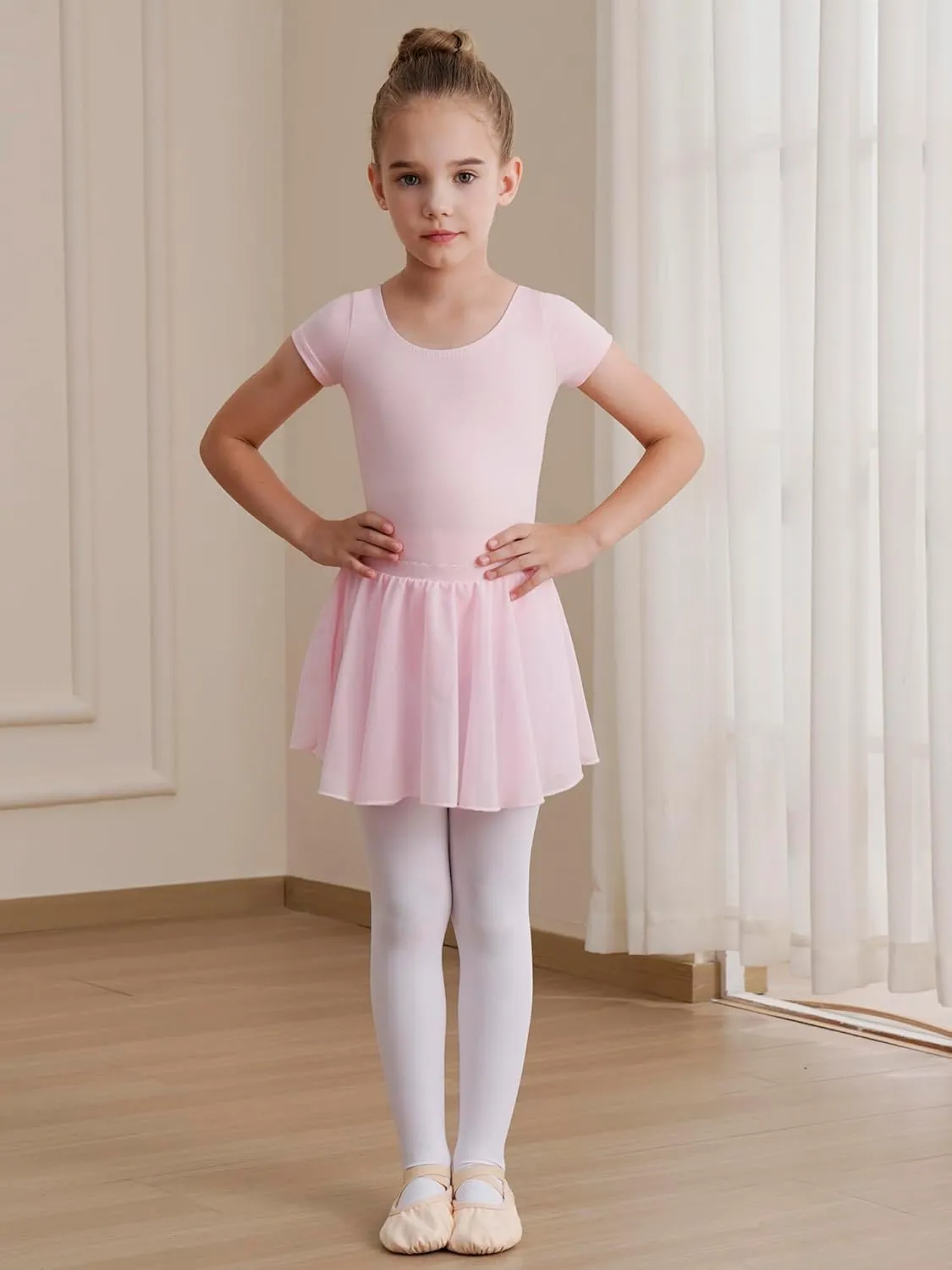 Leotards for Girls Ballet Dress Toddler Dance Leotard with Skirt Kids Gymnastics Outfits Ballet Dance Tutu Dress