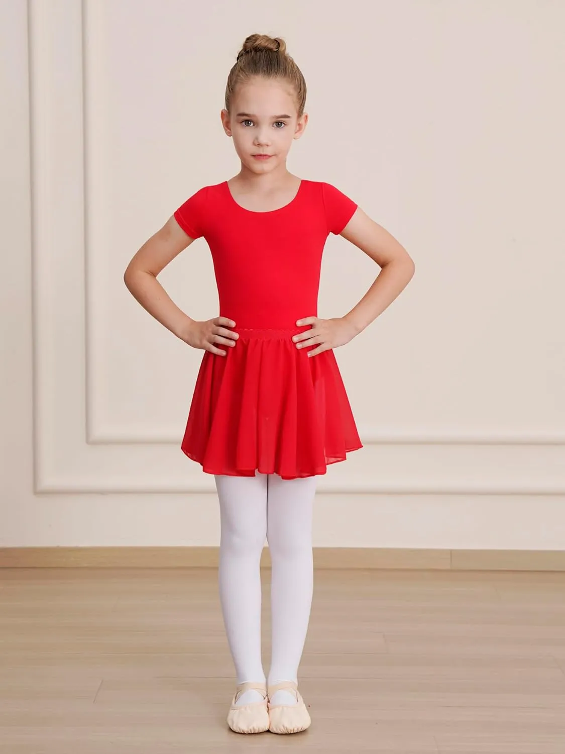 Leotards for Girls Ballet Dress Toddler Dance Leotard with Skirt Kids Gymnastics Outfits Ballet Dance Tutu Dress