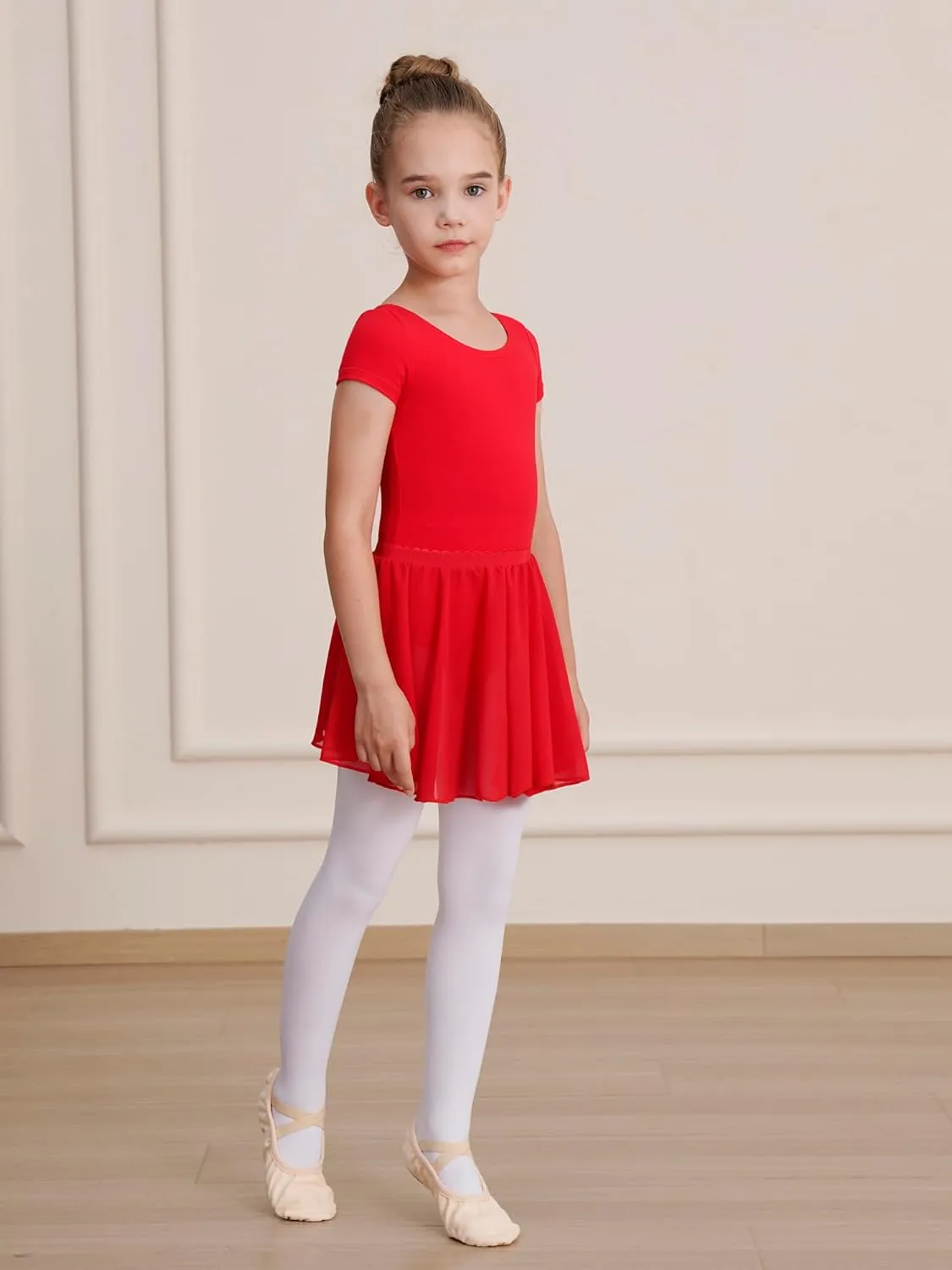 Leotards for Girls Ballet Dress Toddler Dance Leotard with Skirt Kids Gymnastics Outfits Ballet Dance Tutu Dress