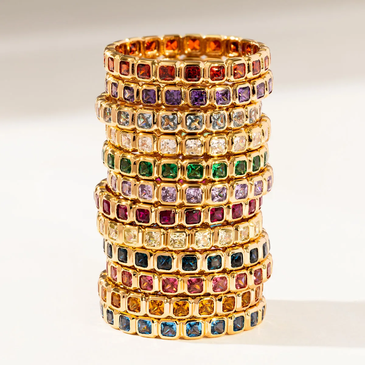 May Birthstone Eternity Ring
