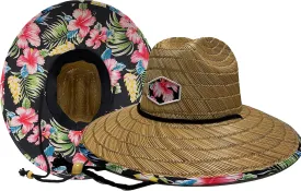 Men's Outsider Lifeguard Wide Brim Beach Sun Straw Hat