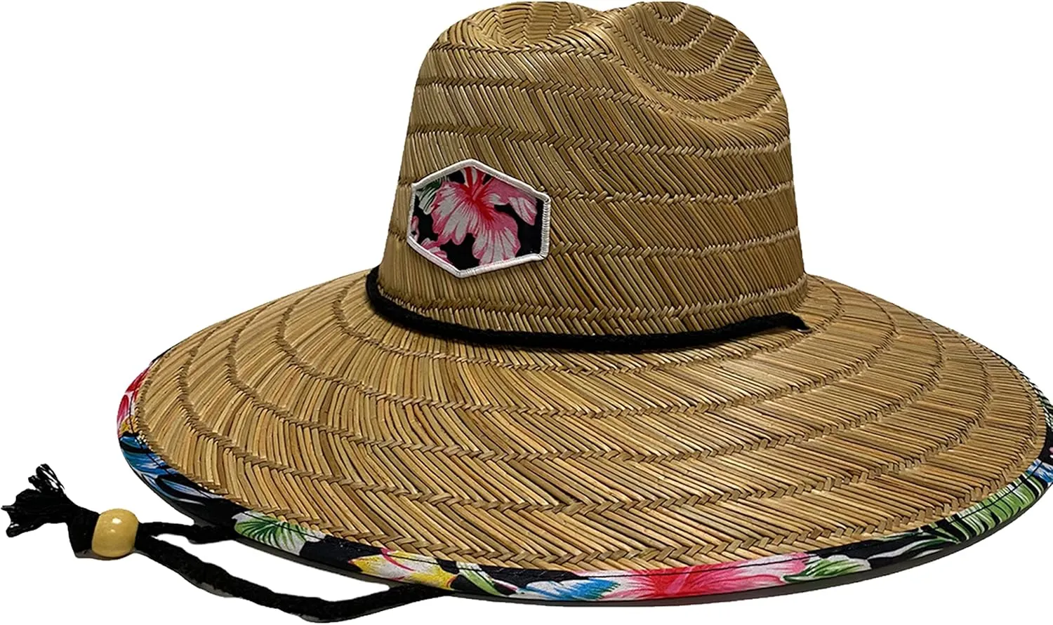 Men's Outsider Lifeguard Wide Brim Beach Sun Straw Hat