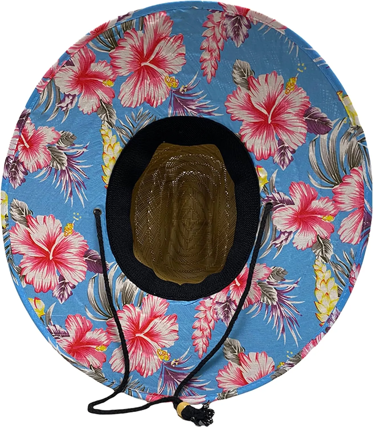 Men's Outsider Lifeguard Wide Brim Beach Sun Straw Hat