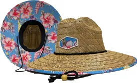 Men's Outsider Lifeguard Wide Brim Beach Sun Straw Hat