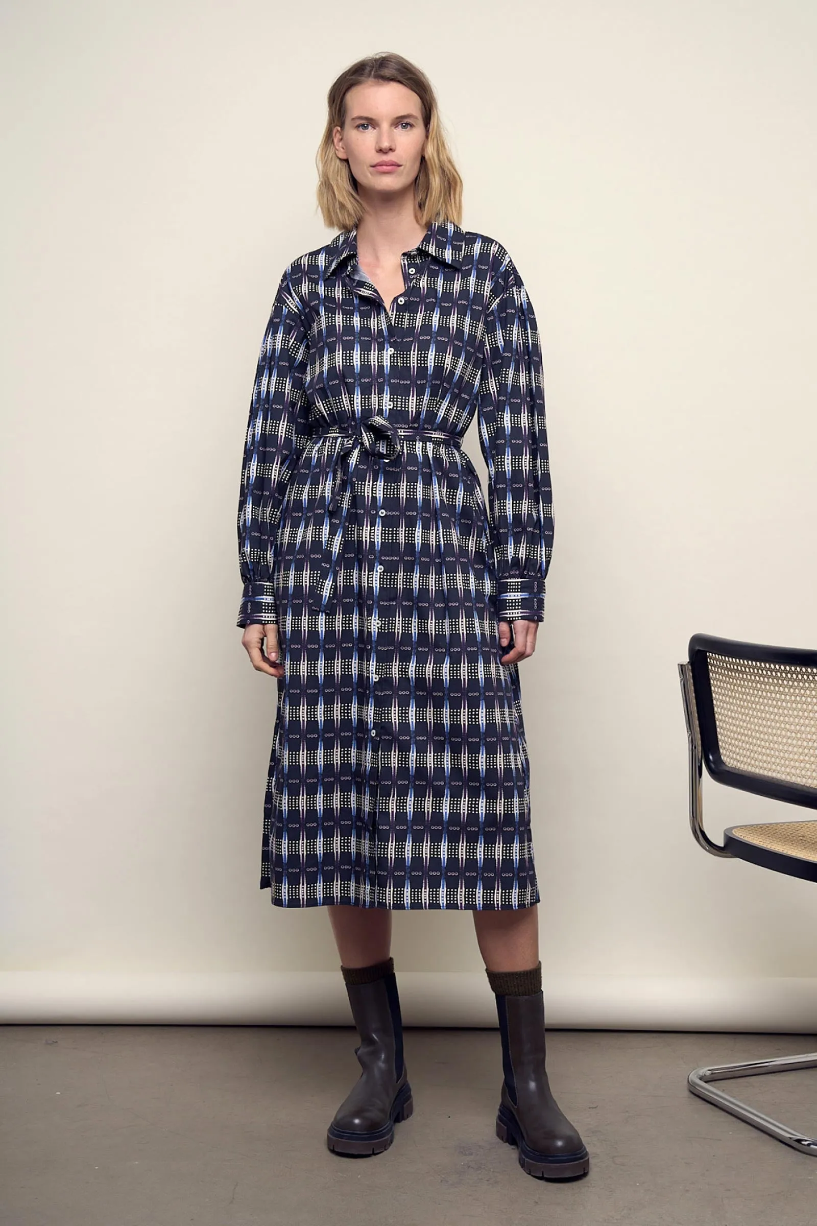 Monaco Printed Cotton Dress