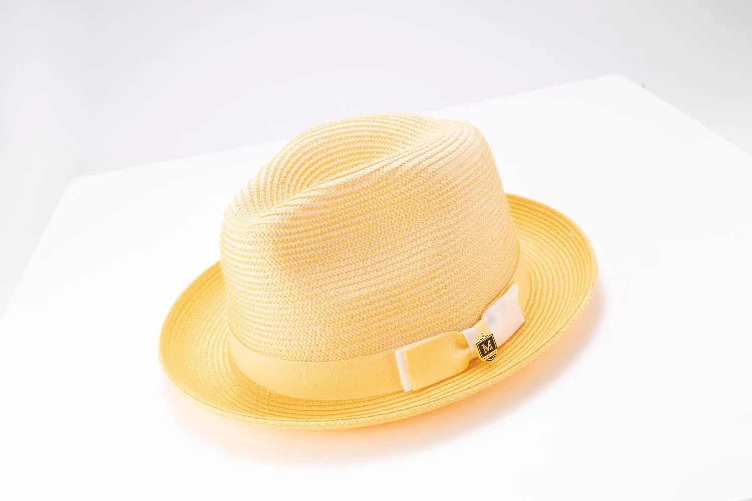 MONTIQUE Two-Tone Braided Pinch Fedora Hat | Stylish & Elegant Design Fedora Hats for Modern Touch | H-68