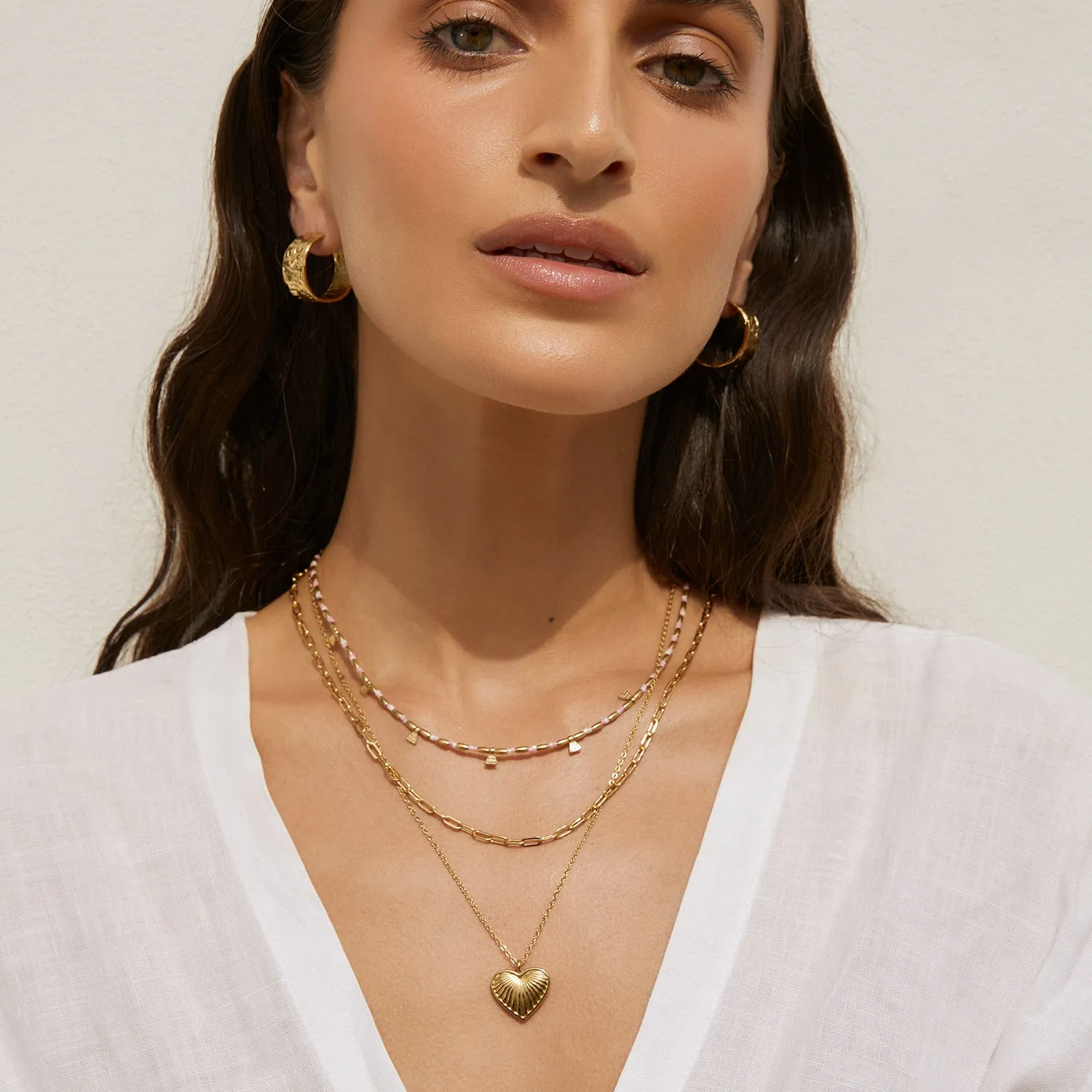 Natalia Gold Necklace - Peony