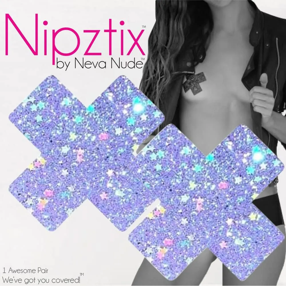 Neva Nude X Factor Nipztix Pasties Nipple Covers for Raves Parties, Medical Grade Adhesive, Waterproof, Made in USA