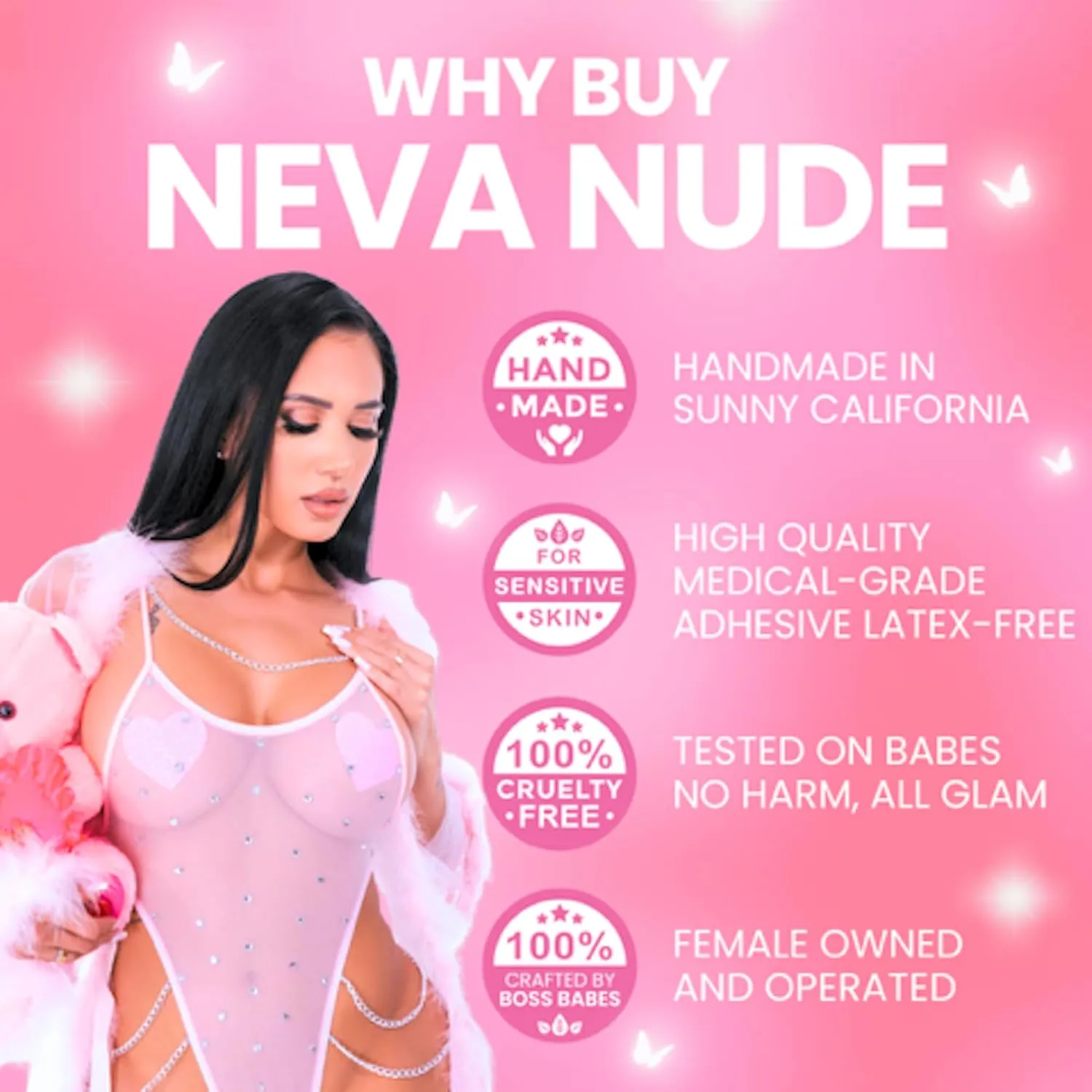 Neva Nude X Factor Nipztix Pasties Nipple Covers for Raves Parties, Medical Grade Adhesive, Waterproof, Made in USA