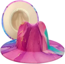 New Abstract Fedora-Pink/Blue