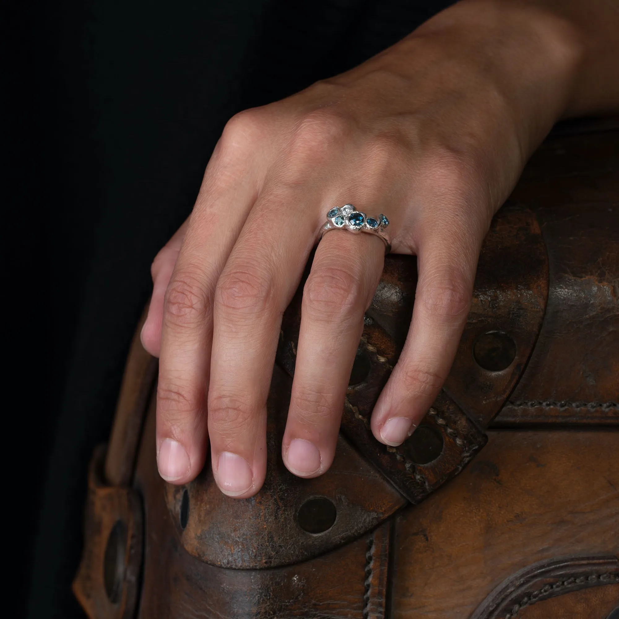 Ocean Stone Sea Whorl Ring