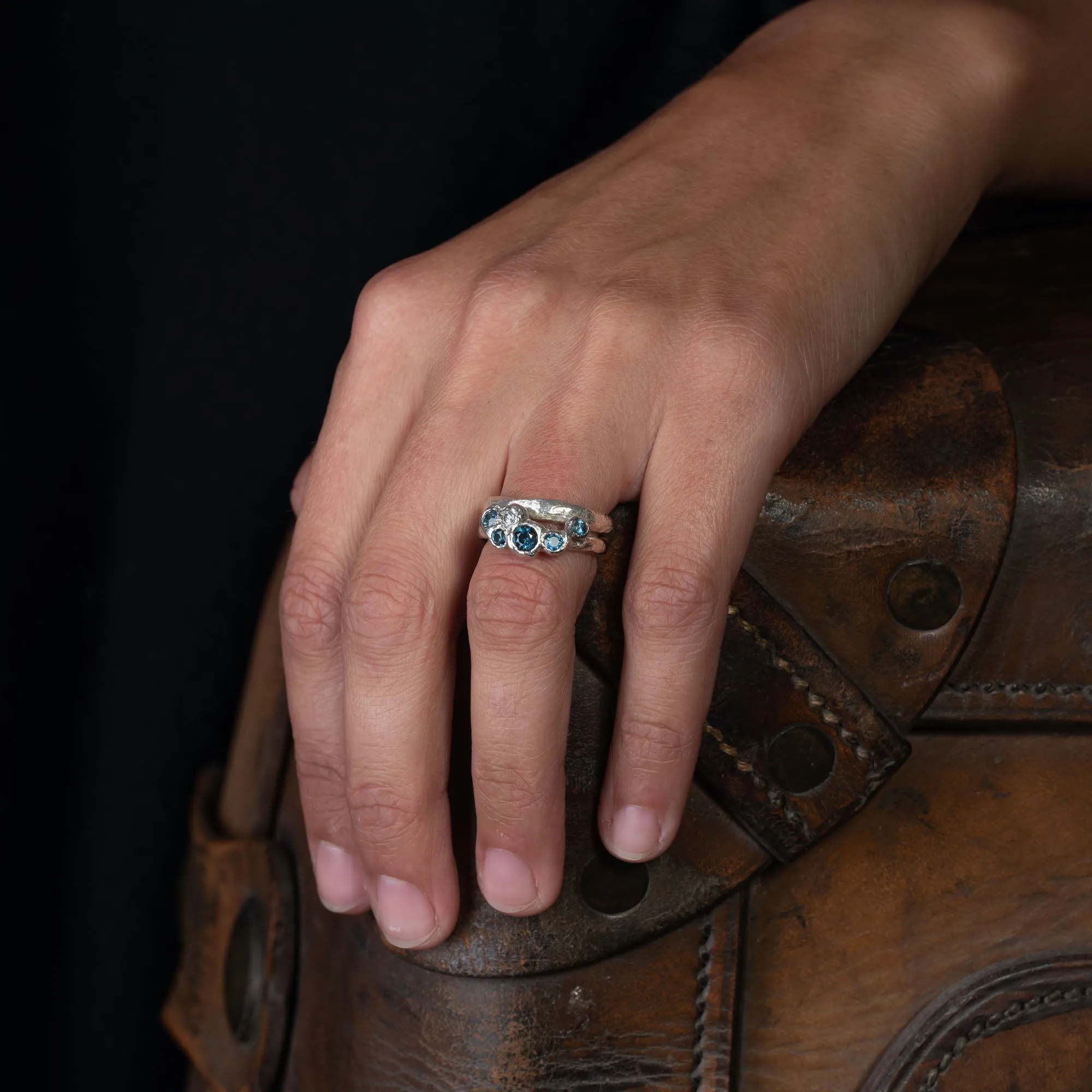 Ocean Stone Sea Whorl Ring