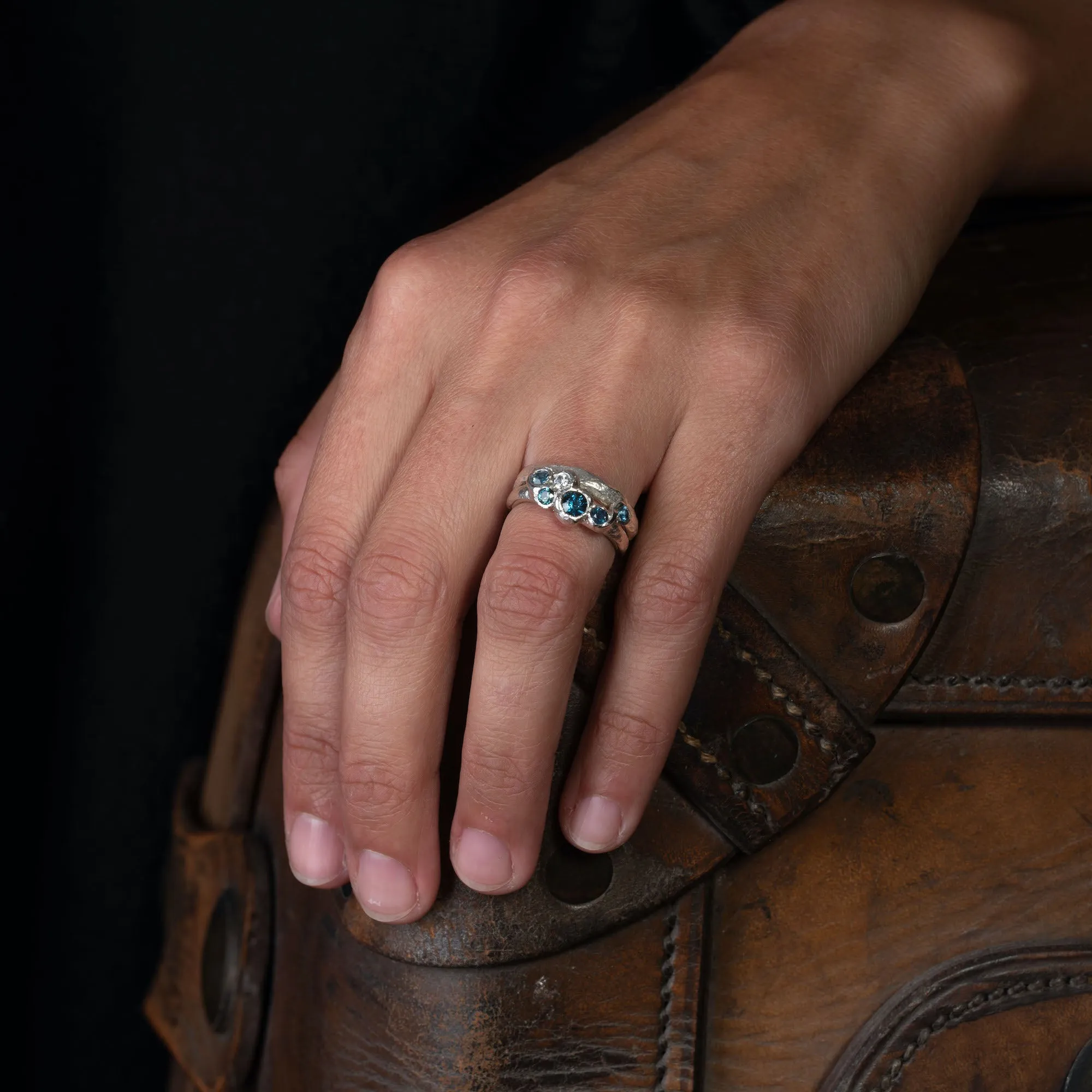 Ocean Stone Sea Whorl Ring