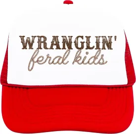Olive Loves Apple Wranglin' Feral Kids Trucker Hat for Mom and Dad Funny Western Style Cap for Women and Men
