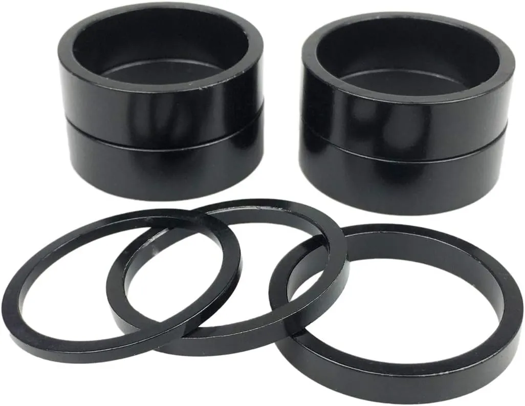 PLATT Bike Headset Spacer Aluminium Alloy Bicycle Stem Headset Spacers Fit 1 1/8-Inch Stem for MTB BMX Road Bikes 2/3/5/10mm(7PCS)