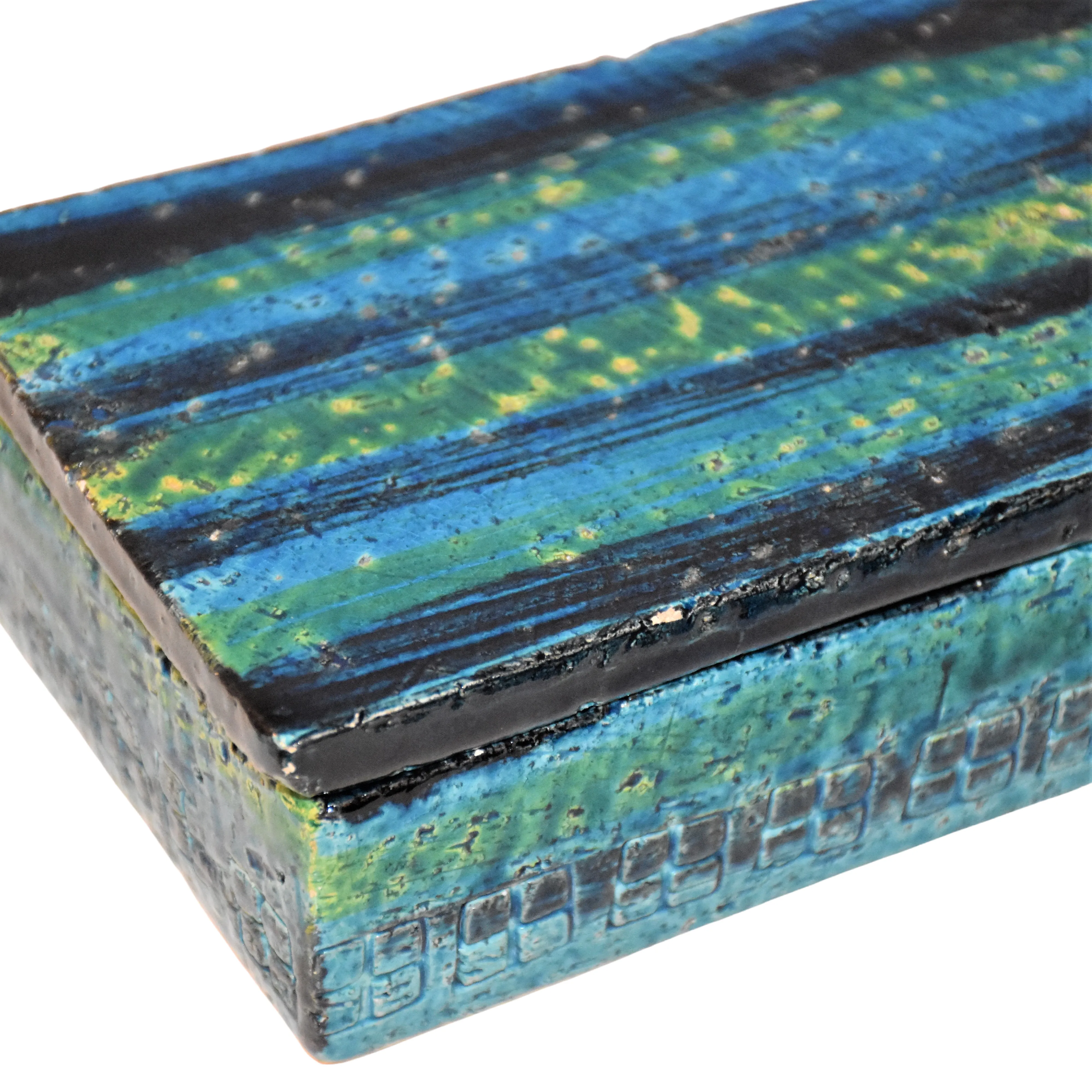 Rimini Blu Handcrafted Covered Box Designed by Aldo Londi for Bitossi
