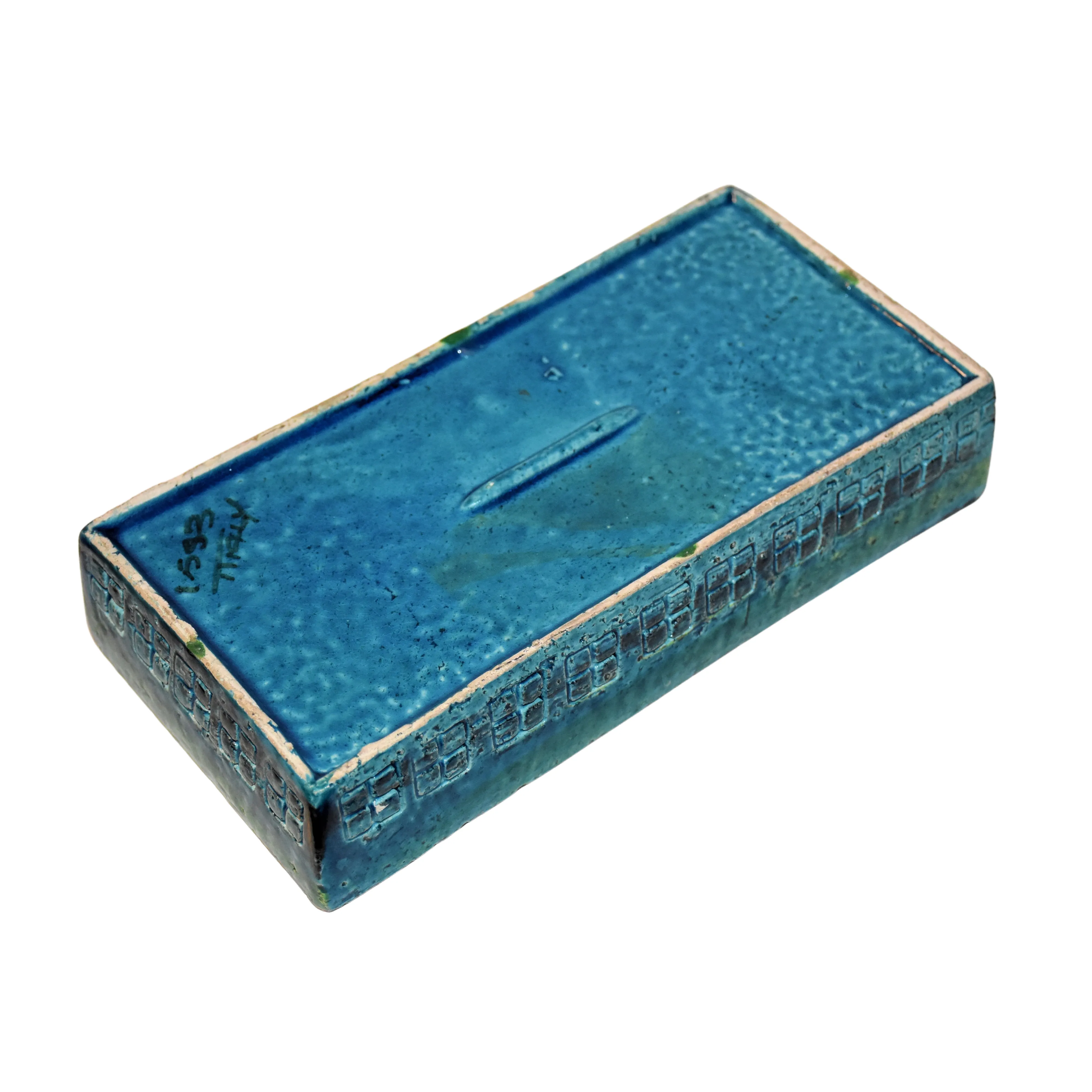Rimini Blu Handcrafted Covered Box Designed by Aldo Londi for Bitossi