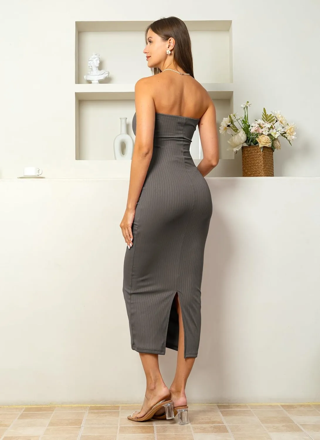 Rnxrbb 2 Piece Maternity Dress Cardigan Baby Shower Wedding Guest Summer Gender Reveal Photoshoot Tube Maternity Dress Long