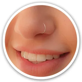 Silver Nose Ring - Thin Small 24 Gauge 7mm Nose Piercing Jewelry - 925 Sterling Silver Nose Rings For Women - Handmade Comfortable Nose Hoop - Gift Ready