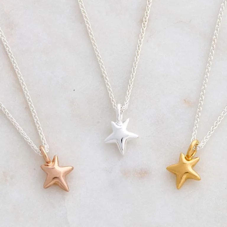 Stardust Solid Silver & Gold Necklace