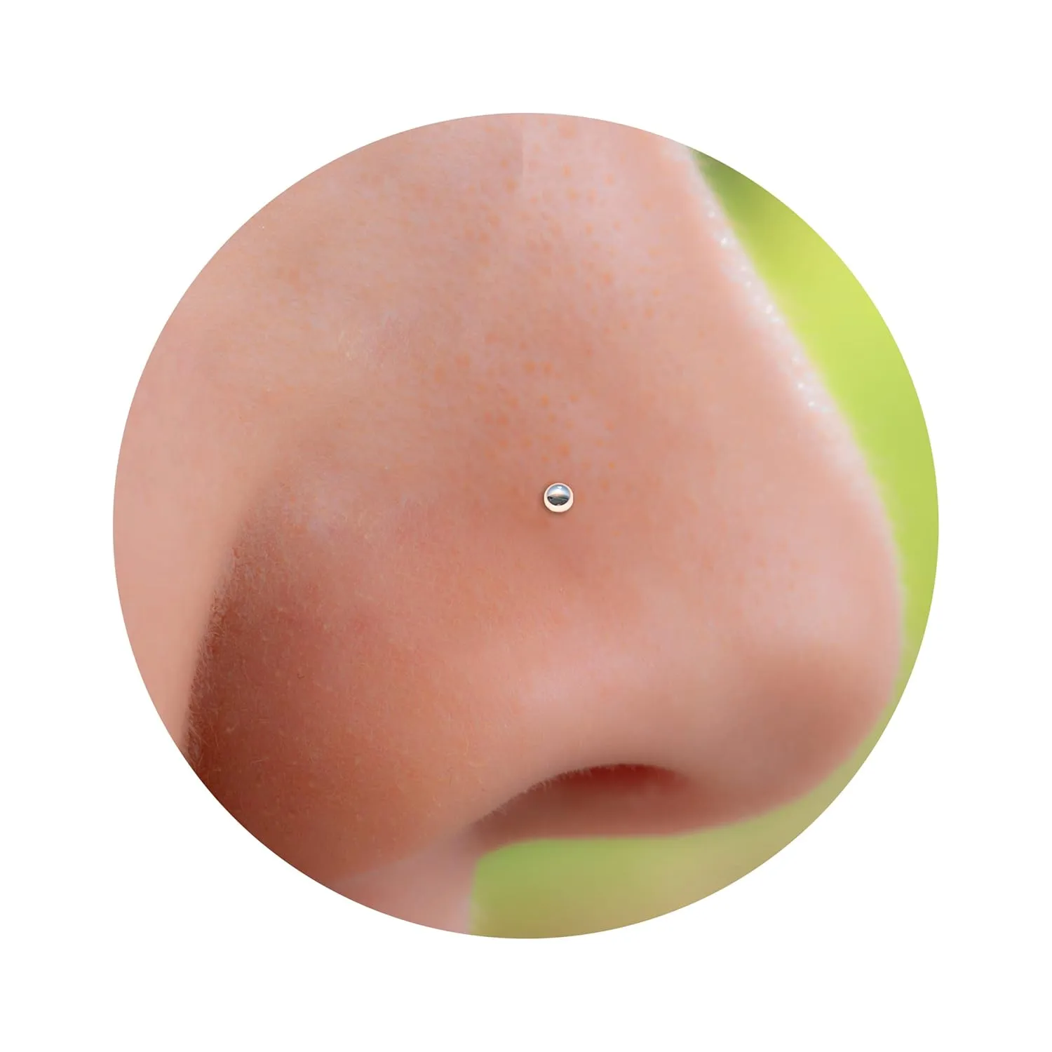 Sterling Silver Nose Stud - Very Thin Tiny Micro 24 Gauge 1mm L Shape Ball Studs - 925 Sterling Silver Nose Studs For Women - Handmade Nose Piercing Jewelry - Gift Ready