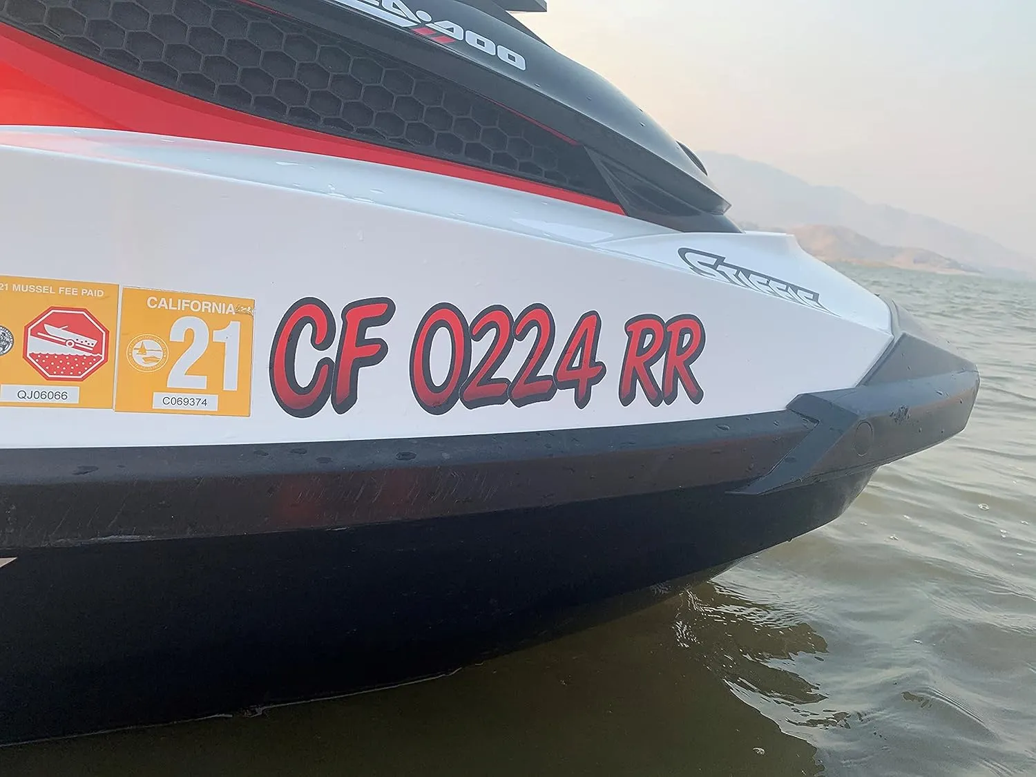 STIFFIE Whipline Red/Purple 3" Boat & PWC Registration Decals  Numbers Letters Stickers