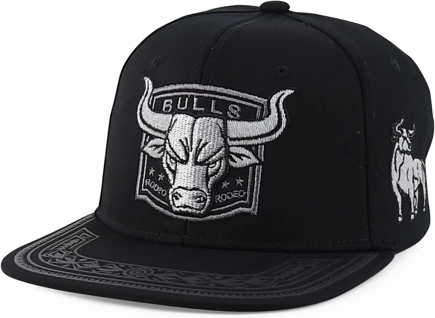Trendy Apparel Shop Mexico Rodeo Western Design Embroidered Flat Bill Snapback Cap