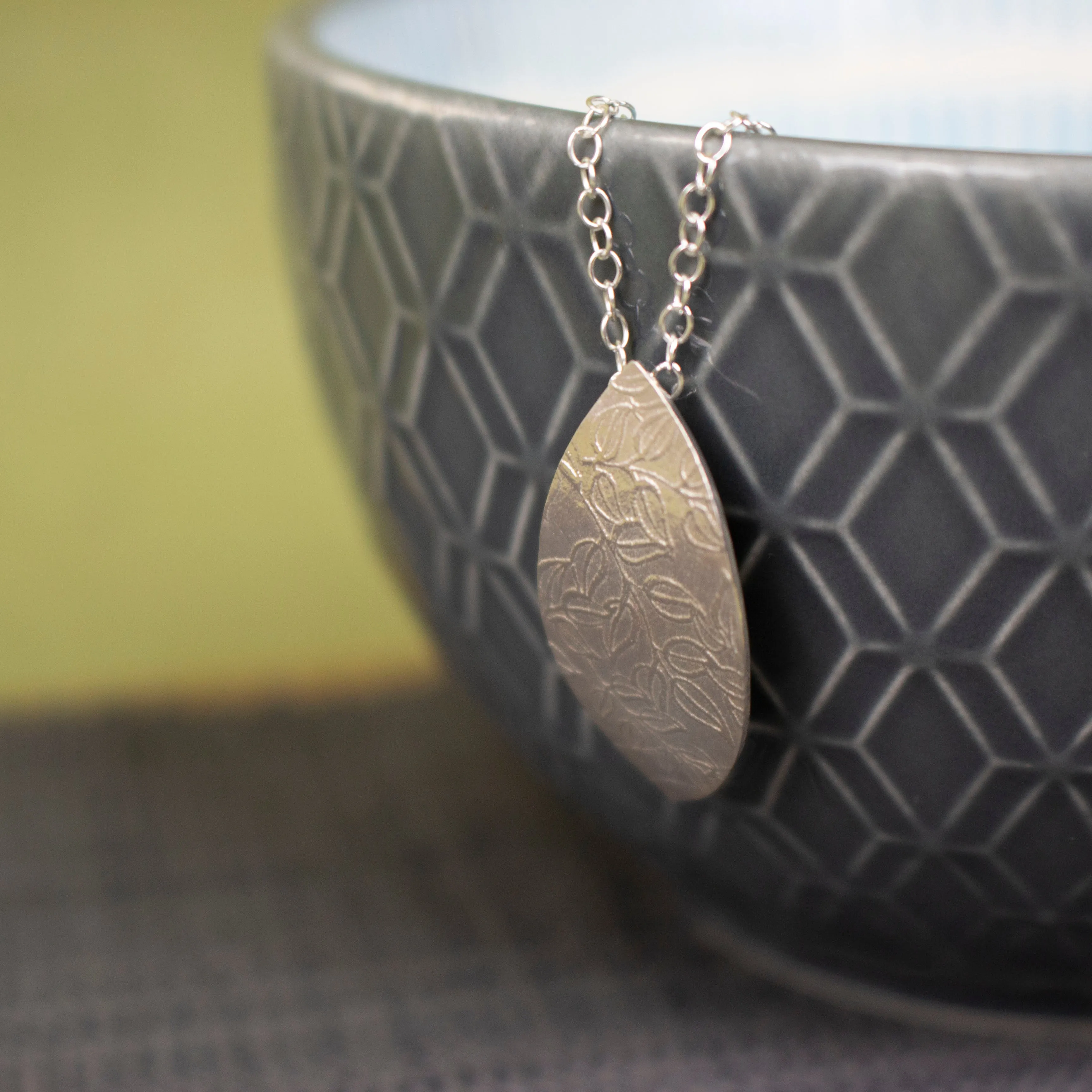 Vines Petal Silver Pendant