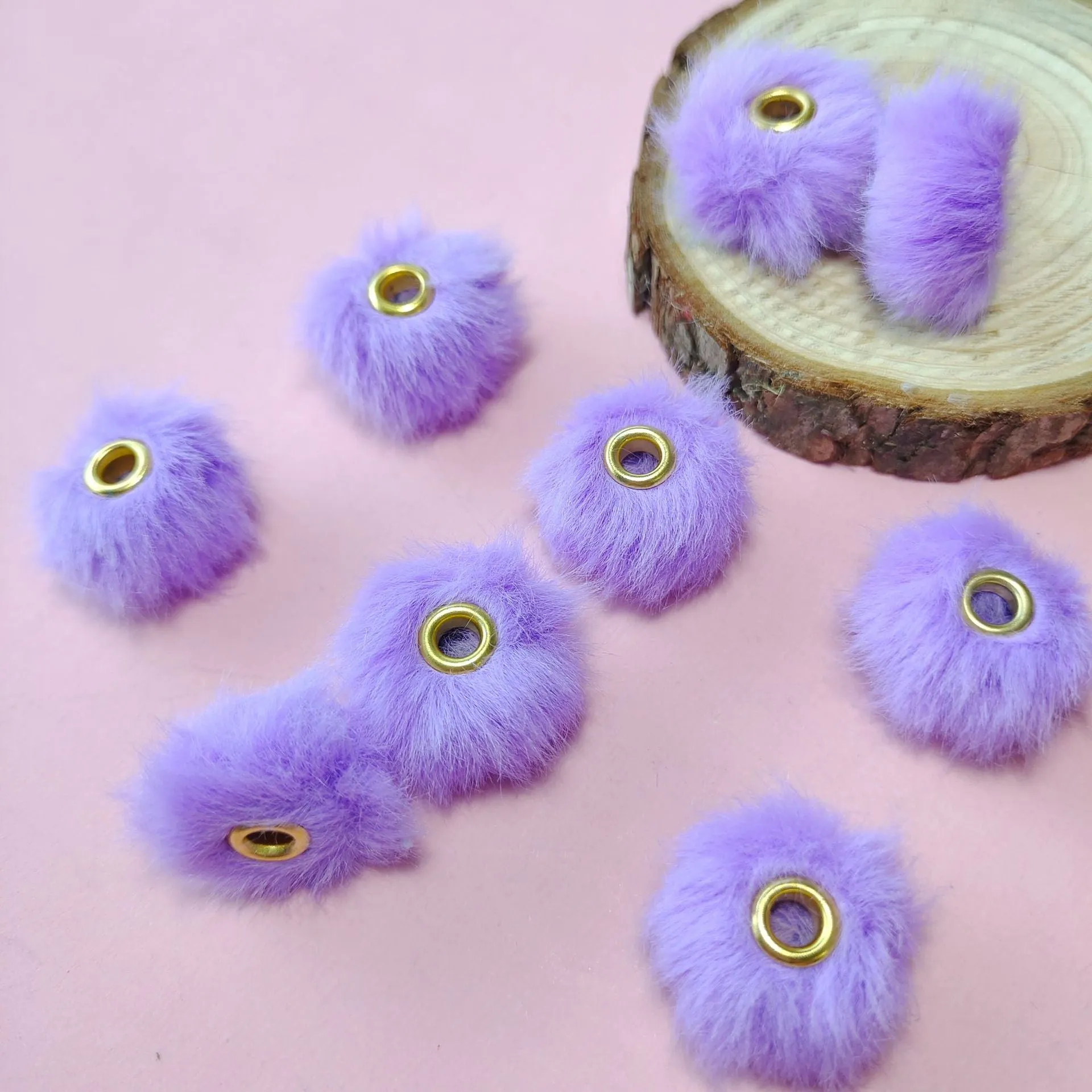 Wholesale 100pcs/pack  20MM Plush Ball Beads Spacers  DIY Beaded Pen Accessories