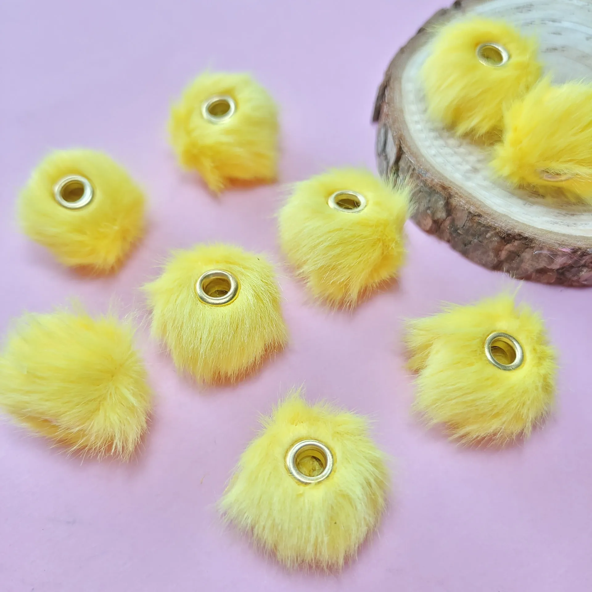 Wholesale 100pcs/pack  20MM Plush Ball Beads Spacers  DIY Beaded Pen Accessories