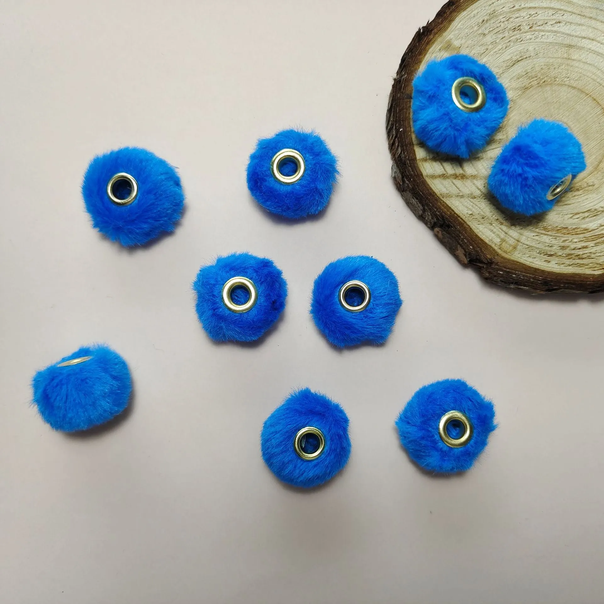 Wholesale 100pcs/pack  20MM Plush Ball Beads Spacers  DIY Beaded Pen Accessories