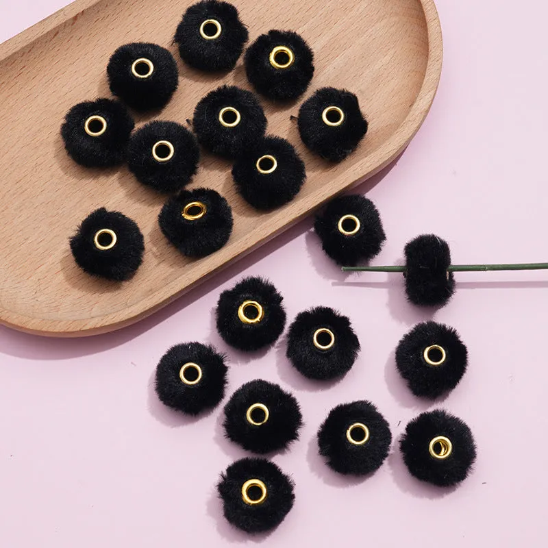 Wholesale 100pcs/pack  20MM Plush Ball Beads Spacers  DIY Beaded Pen Accessories