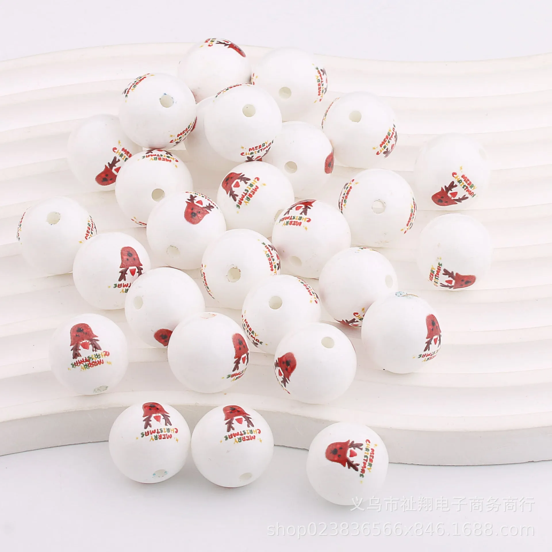 Wholesale 10PCS Acrylic Christmas Color DIY Jewelry Beaded Accessories