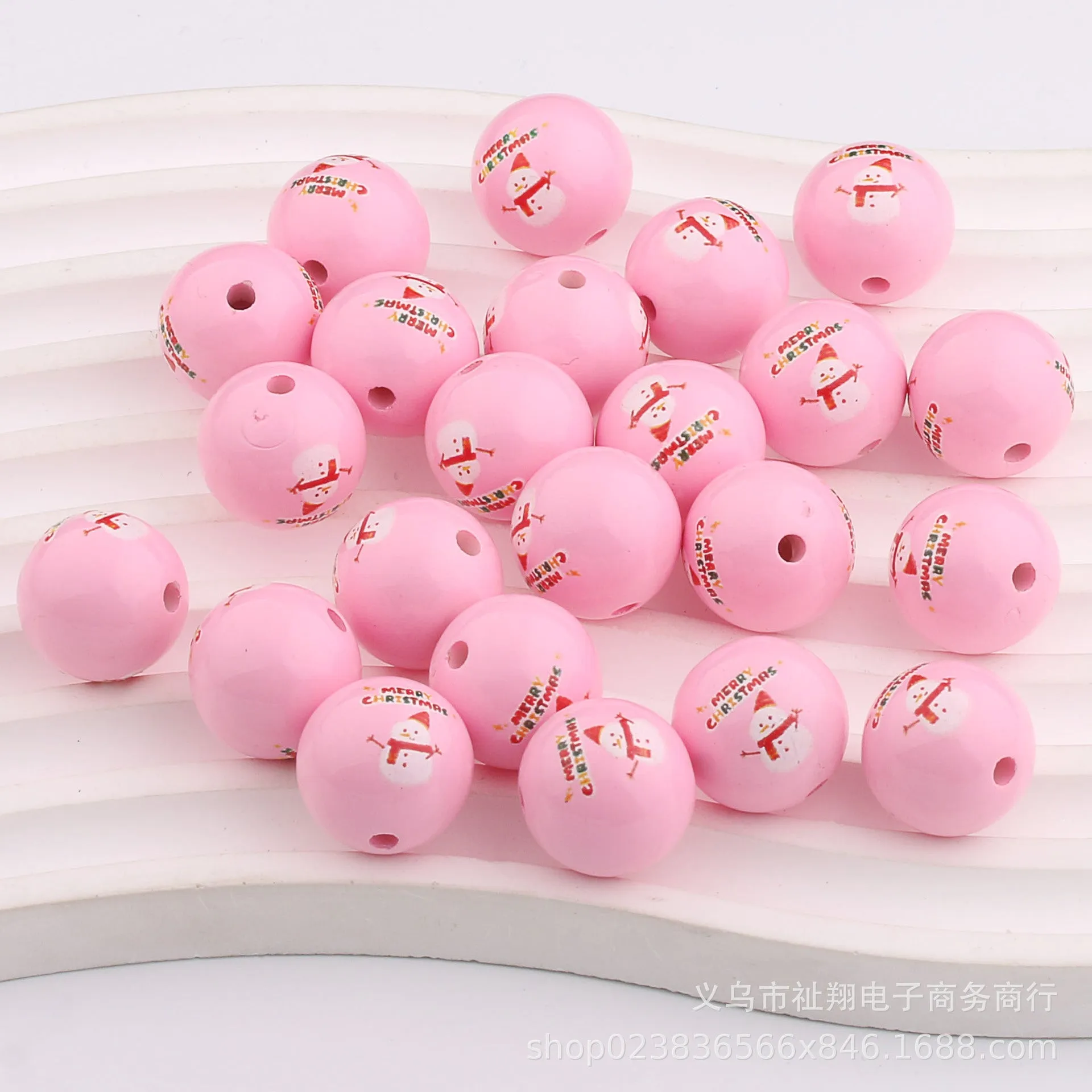 Wholesale 10PCS Acrylic Christmas Color DIY Jewelry Beaded Accessories