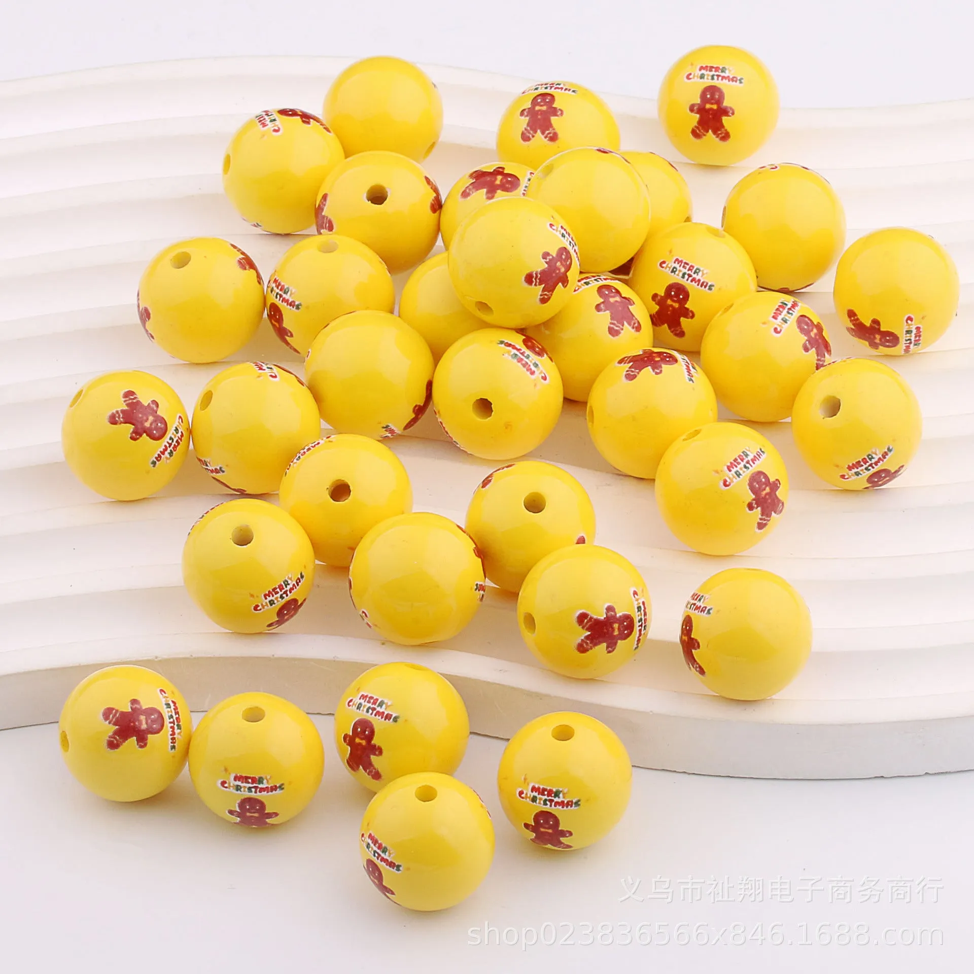 Wholesale 10PCS Acrylic Christmas Color DIY Jewelry Beaded Accessories